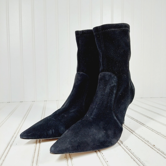 Stuart Weitzman Suede Black Boot - Picture 2 of 11